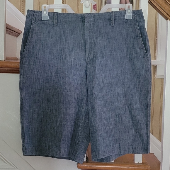 LANDS END Classic Chambray 12" Inseam Blue Shorts Plus Size 14 - Picture 3 of 11